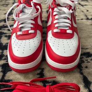 Nike Air Force 1 Custom Red and White - Size 9 - worn a few times